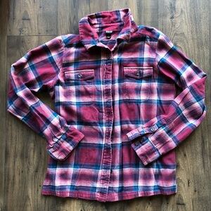 Patagonia Women's Plaid Shirt in Red and Blue